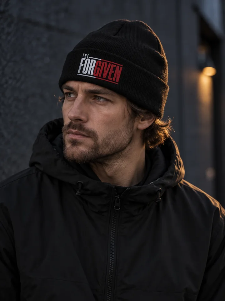AI-generated model wearing The Forgiven - Beanie